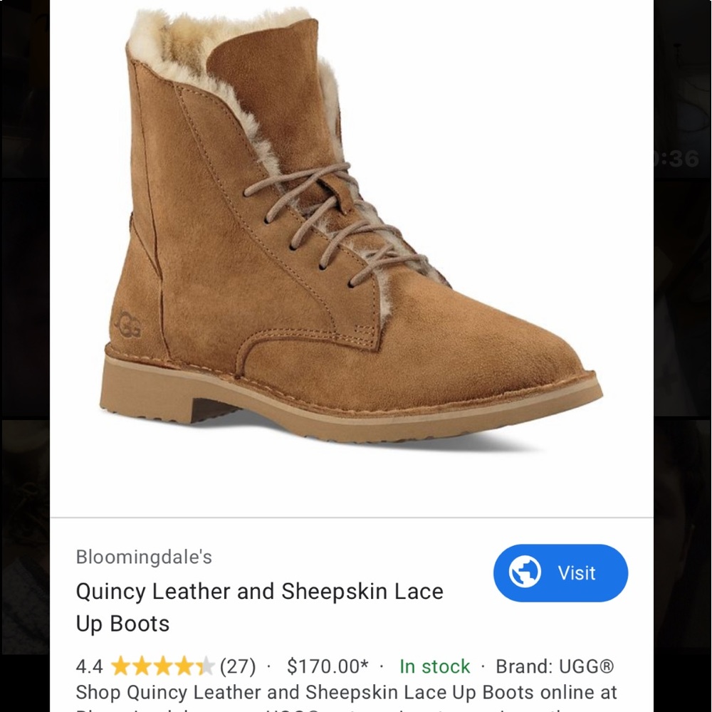 NWOT ugg “quincy” (combat) boots